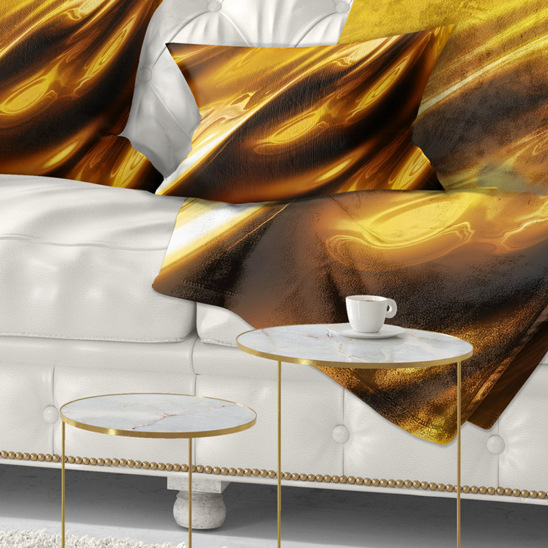 Motif de texture or liquide - coussin imprimé abstrait