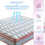 Matelas pour grand lit de 12 po dans une boîte, mousse à mémoire de forme et ressorts ensachés, fermeté moyenne pour soulagement, isolement de mouvement, blanc laiteux, matelas doux, ressort, fibre de verre, gel rafraîchissant-343924545