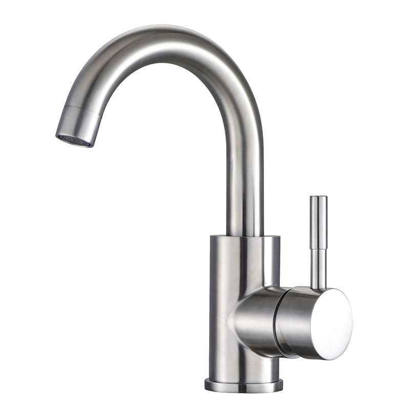 Robinet de salle de bain à un trou, Nickel brossé