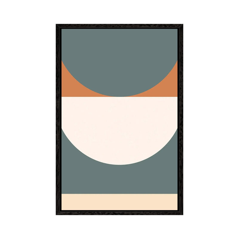 Abstract Geometric III - Print on Canvas, 101.6 cm H x 66.04 cm W, Black Framed