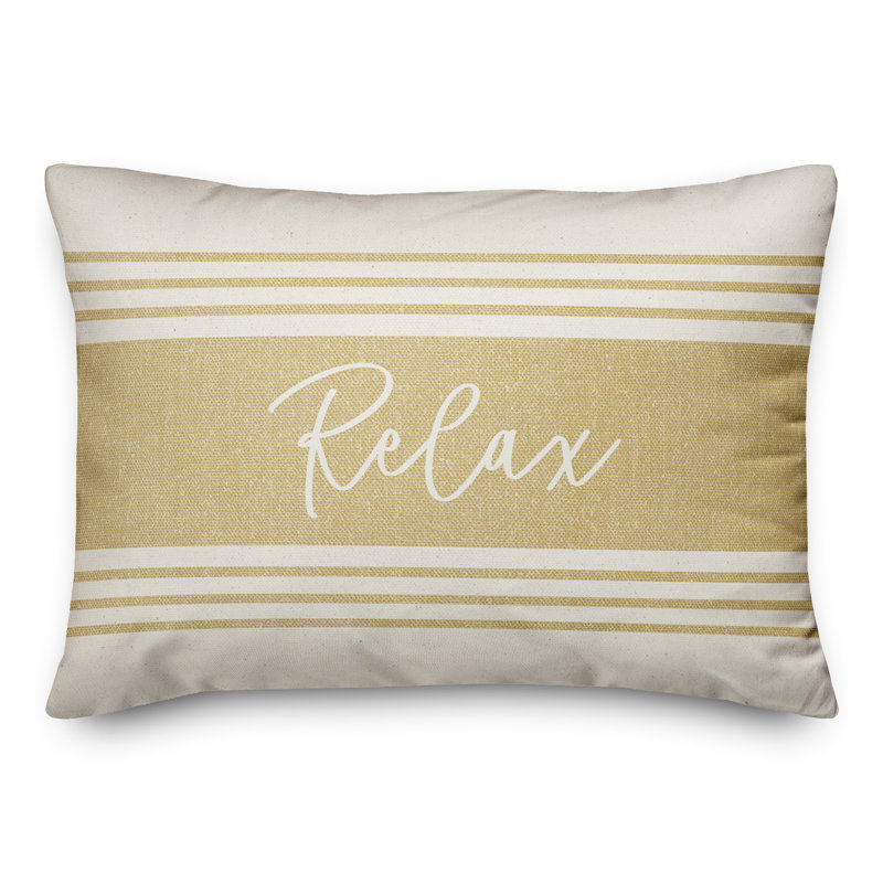 Relax Linen 20 Outdoor Rectangular Pillow Cover & Insert, Yellow