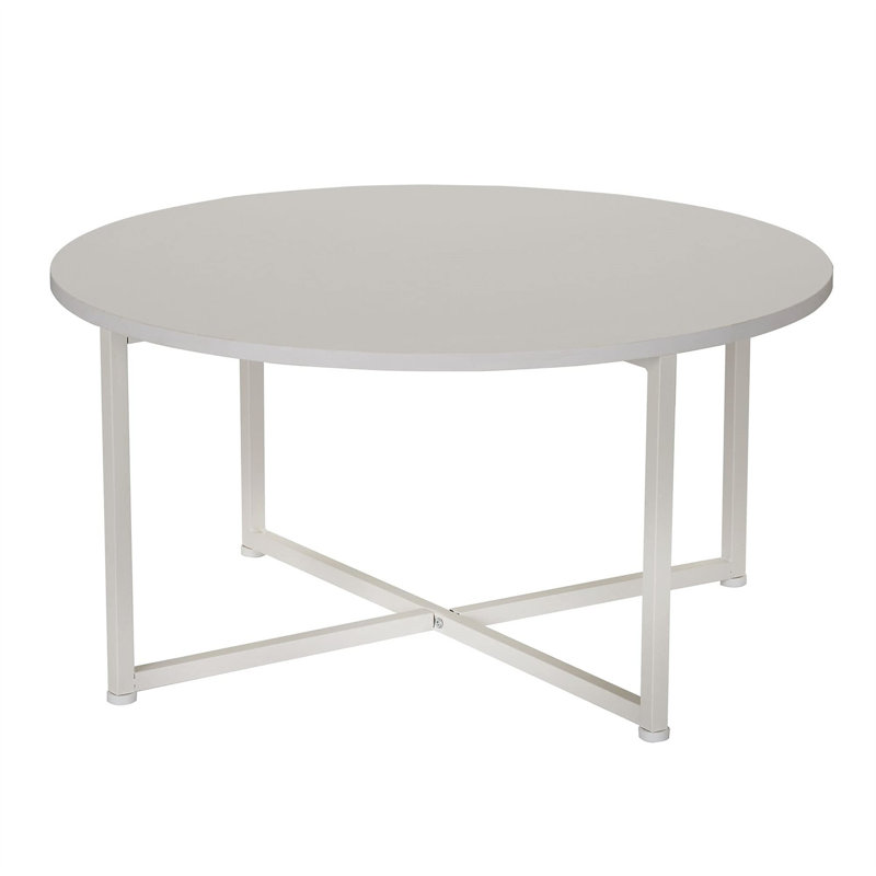 End Table, White, 15.98" H x 31.5" W x 31.5" D