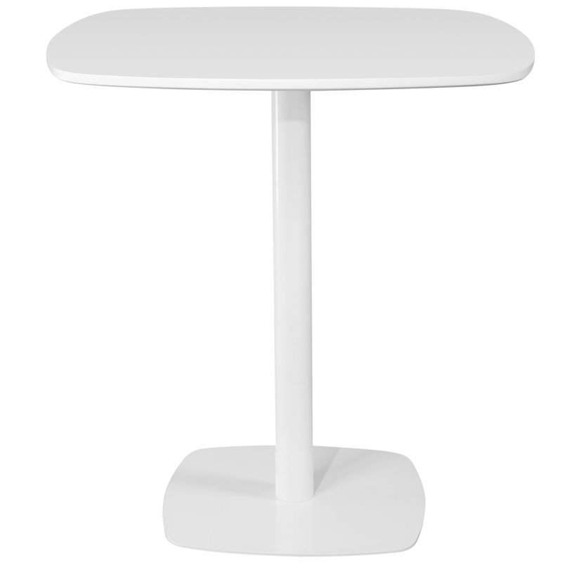 Oval Metal Base Dining Table, White