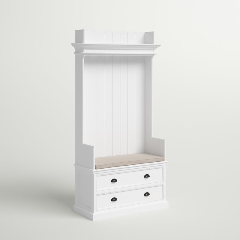 Guildford Hall Tree 39.37'' Wide with Bench