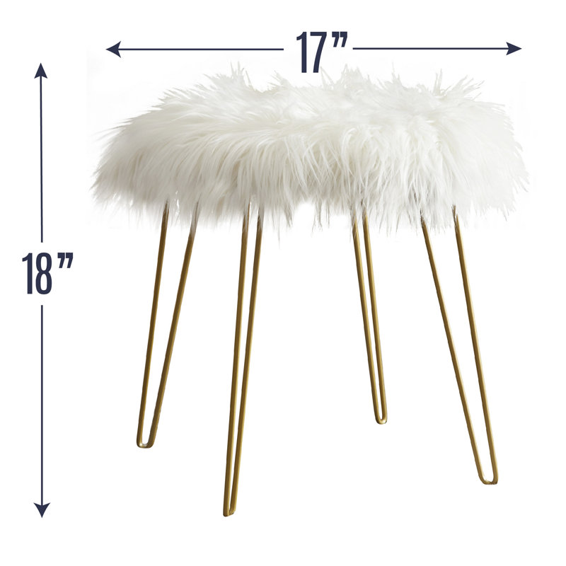 Repose-pieds standard rond de 17 po Kapono, Blanc