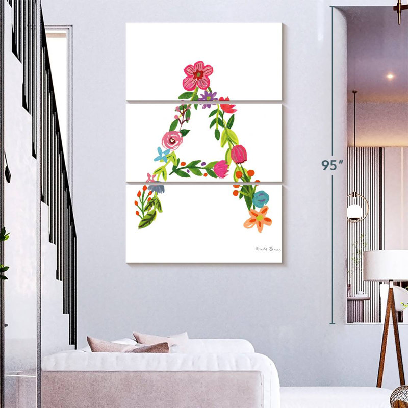 Keiri Floral Alphabet Letter I, 74" H x 48" W