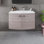 Meuble-lavabo mural en chêne gris l 28 po x P 22 po avec comptoir en acrylique blanc Brookline
