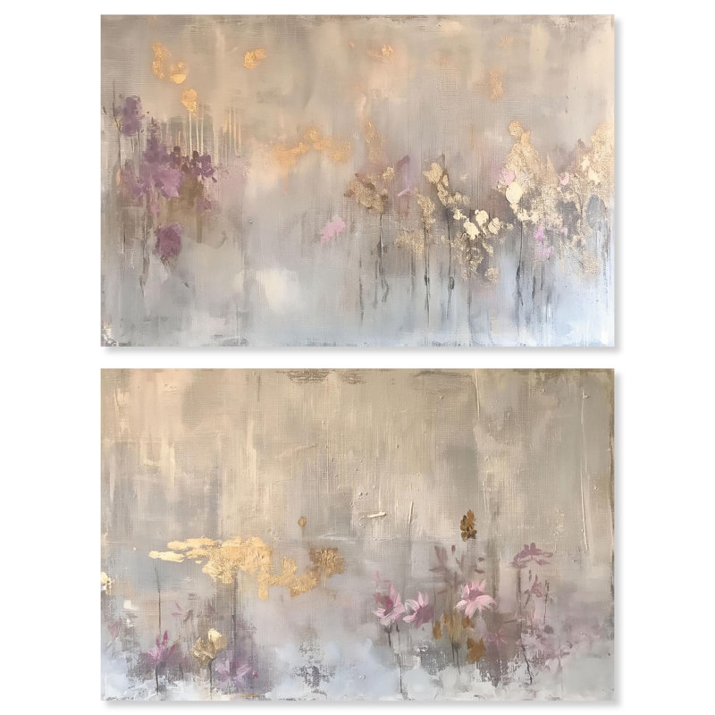 Sienna Gilded Set Canvas Set of 2 Calming Wall Art by , H 10 po x l 15 po, Toile tendue