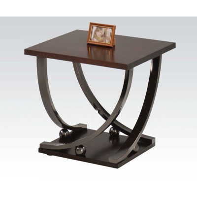 Table de bout Isiah, finition nickel noir