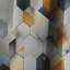 Gray Hexagons Dreams - Rideau abstrait - Rideau occultant à formes géométriques - 1 panneau-107535687