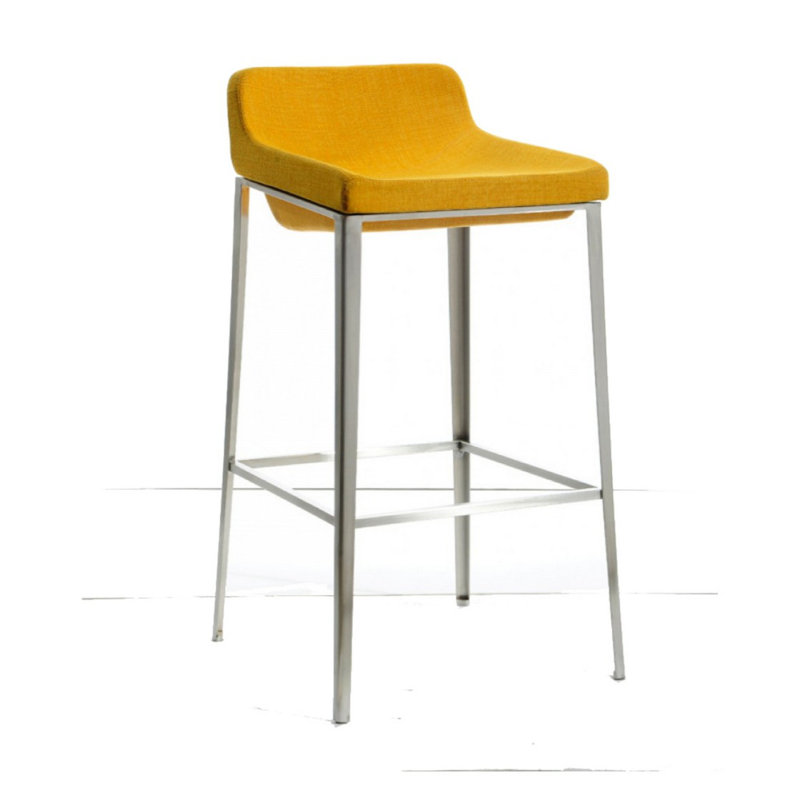 Tabouret de bar rembourré en tissu