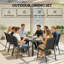 8 - Person Patio Dining Set with Rectangular Table-349071061