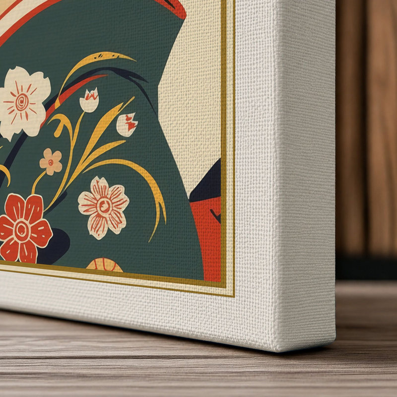 Japanese Elegance Japandi - Wrapped Canvas, 24x16 - 61.0 x 40.6 cm, Cream Border
