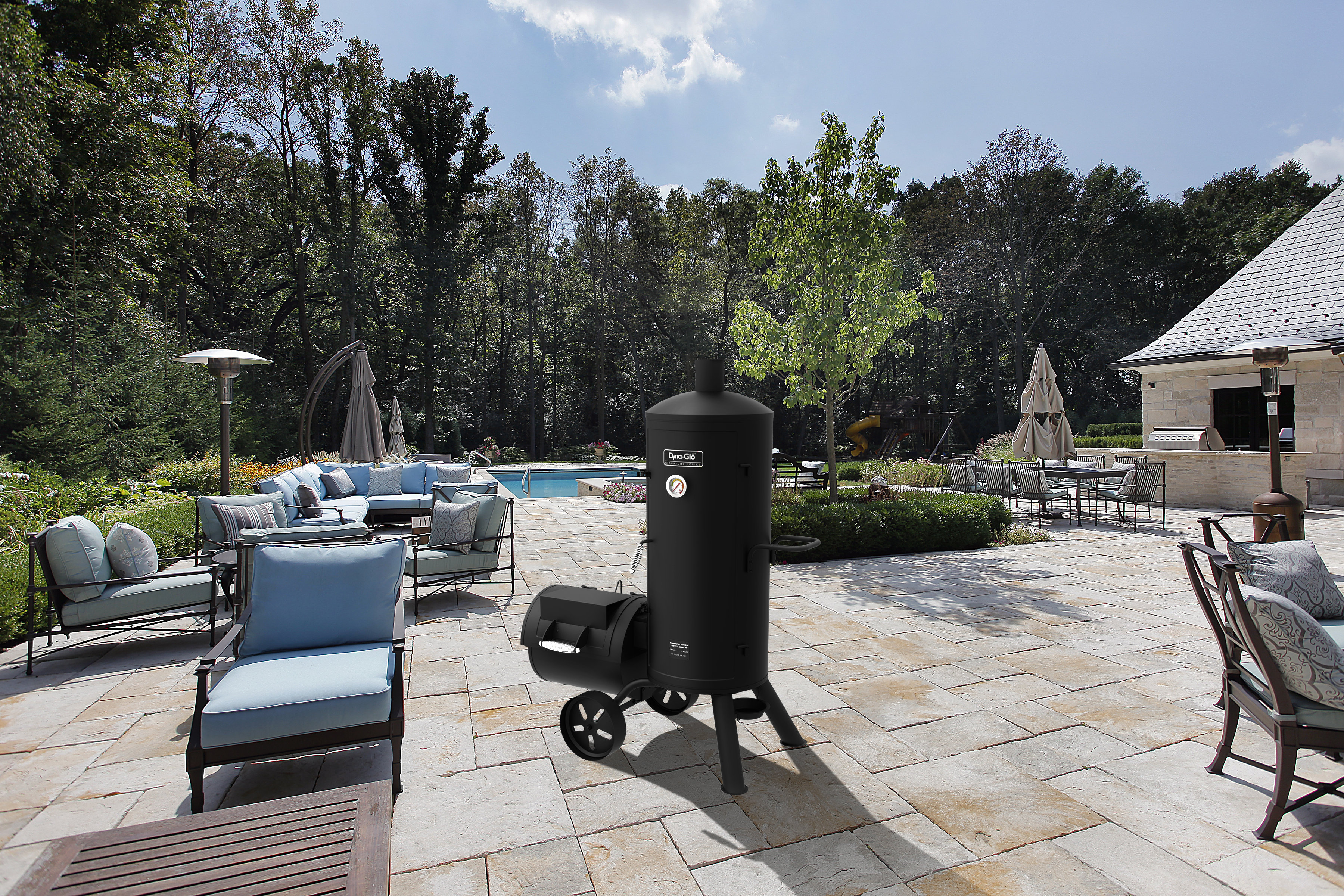 Dyna glo vertical outlet offset smoker