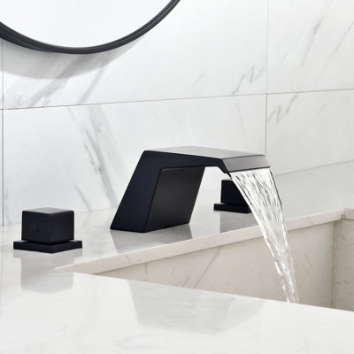 Widespread 2-handle Bathroom Faucet with Drain Assembly