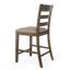 Tabourets de comptoir rembourrés Style (2), brun, dossier, charmant bois d'hévéa, l 22,57 po x P 20,13 po, H 41,38 po (de 2), à couper le souffle