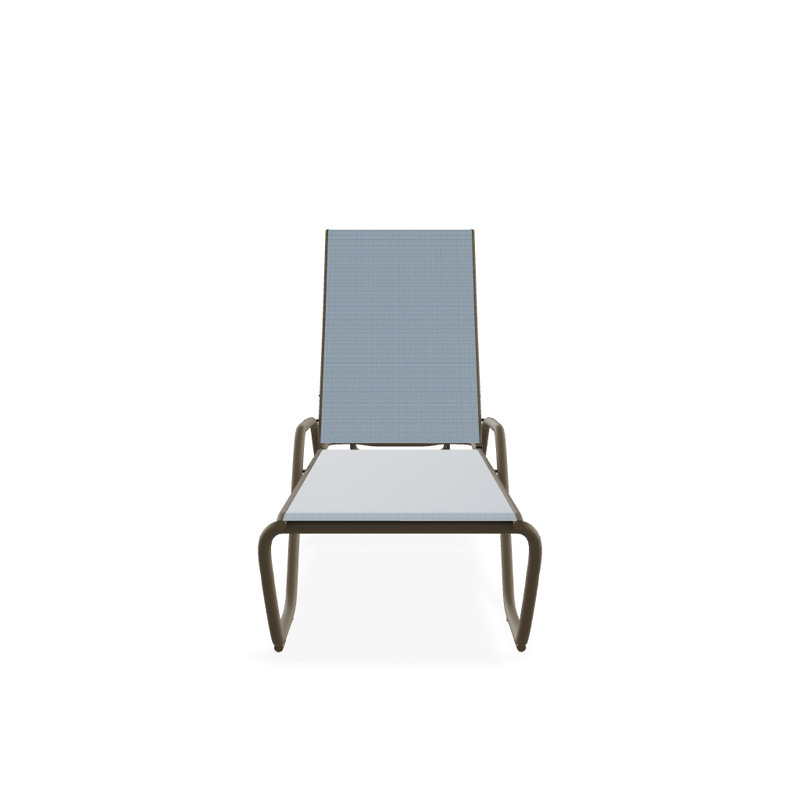 Outdoor Rust-Resistant Metal Chaise Lounge, Textured Beachwood, Jay