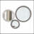 Vintage 17'' X 17'' Wood Round Hanging Gear Shape Decorative Mirror Patchwork Effect With Large-Size Mirrors Individually On Art Walls,Sold Individually-350965535