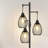 Matte Black Farmhouse/Industrial Style Dimmable Floor Lamp, Tree-Shaped Design With A Tall Lampshade, Includes 3 X 800 Lumens LED Bulbs. Suitable For Living Rooms, Bedrooms, Offices, And Dining Rooms.-1299431305