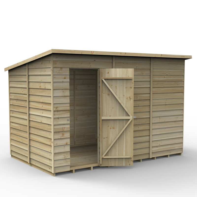 Overlap Pressure Treated 10 x 6 Pent Shed - No Window, Yes