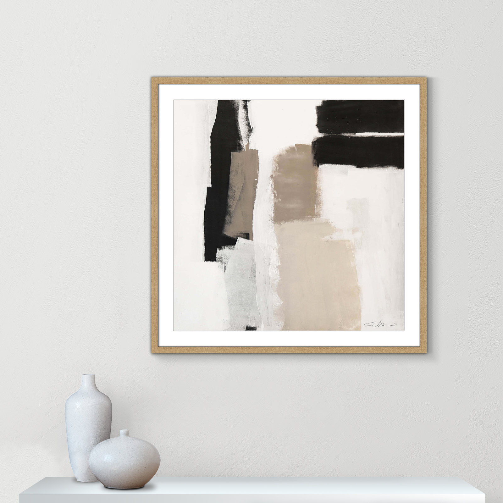 Casa Fine Arts "Earth Scapes II" Print, Natural Box Framed, 32" H x 32" W x 0.75" D