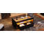 Caldris Modern High-Gloss LED Coffee Table With Glass Top And Ample Storage-125177256