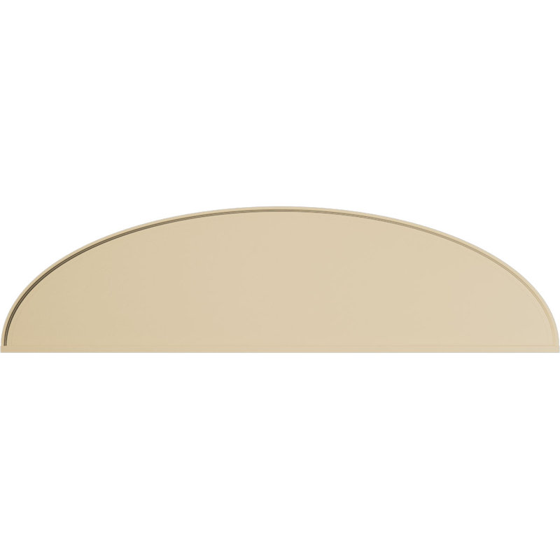 Fronton en uréthane Elliptical Signature, brun clair apprêté, 86 po x 22,5 po x 2 po, Aucune, Lisse