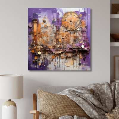 Mauve et jaune, collage intemporel III - Classics, art mural