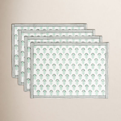Hand-Blocked Cotton Placemat
