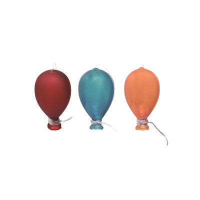  Petit ensemble de 3 ballons suspendus en verre