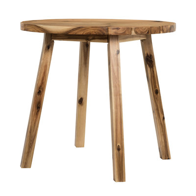 Table en bois massif de 82 x 82 x 76 cm (32,2 x 32,2 x 29,9 pouces), style chic et esthétique pour la salle à manger