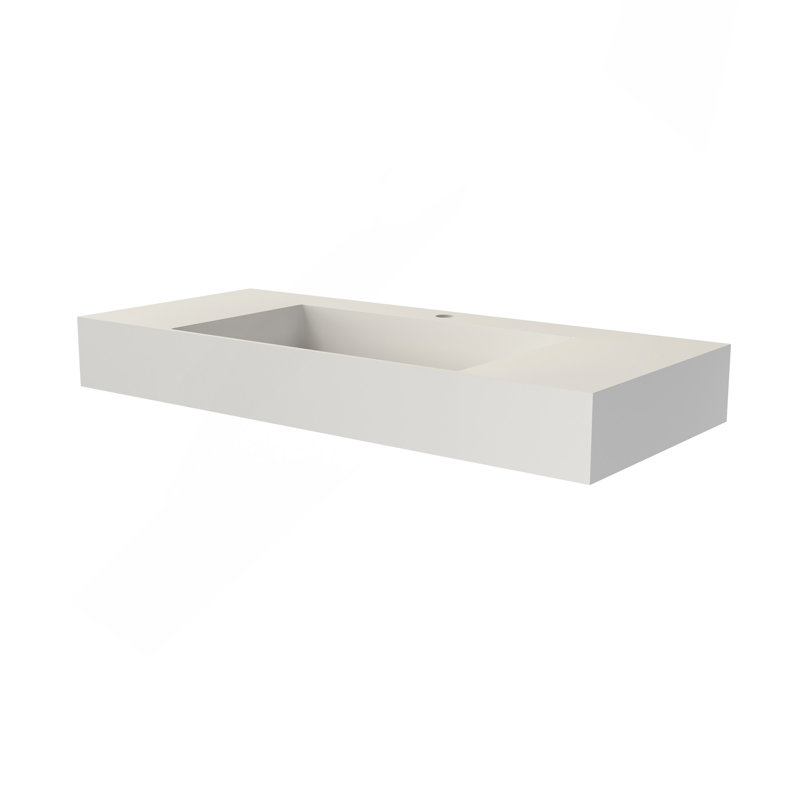 Basin 42" Solid surface , Matte White Color