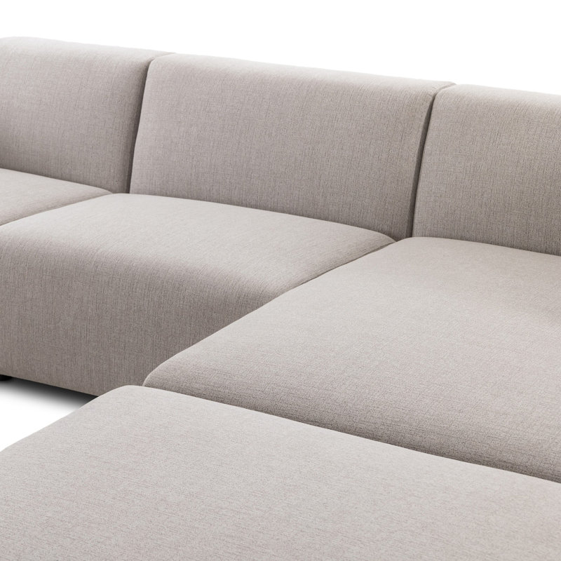 Lawndale 3PC LAF Sectional W/ Ottoman-Napa Sandstone, Right Hand Facing