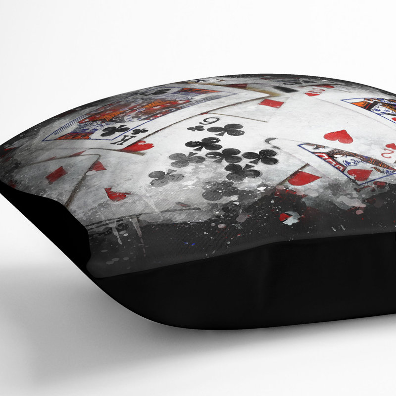 Square Throw Cushion, Black, 55cm H x 55cm W x 20cm D