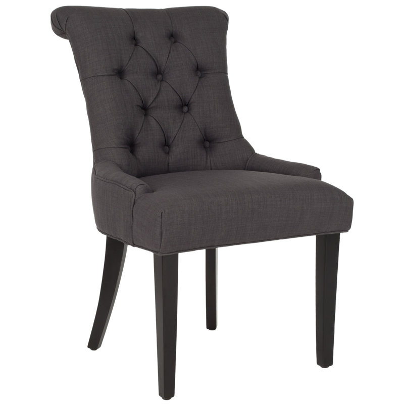 Bowie 19.7'' H Tufted Upholstered Side Chair, Charcoal