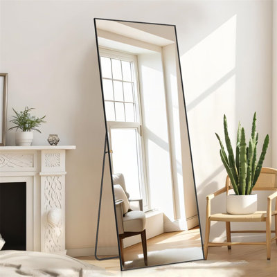 Rectangular Full Length Mirror, Black