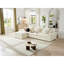 Canapé d'angle surdimensionné à assise profonde, canapé moderne nuage blanc bouclé de 129,8 pouces-1381579840