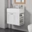 Meuble-lavabo mural noir 21,8 po avec lavabo en céramique, tiroir à fermeture en douceur et tablettes réglables-779963037