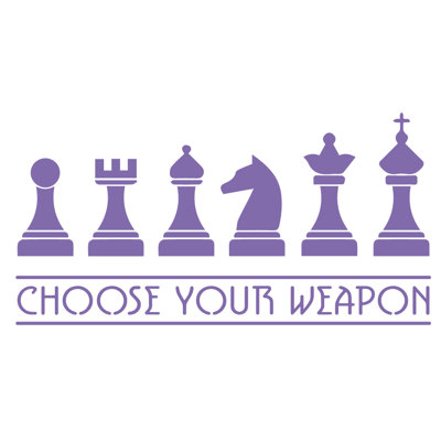 Décalcomanie murale armes chess