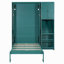 Lit escamotable mural simple avec bibliothèque, armoire supérieure, bureau extensible et rangement latéral-542325392