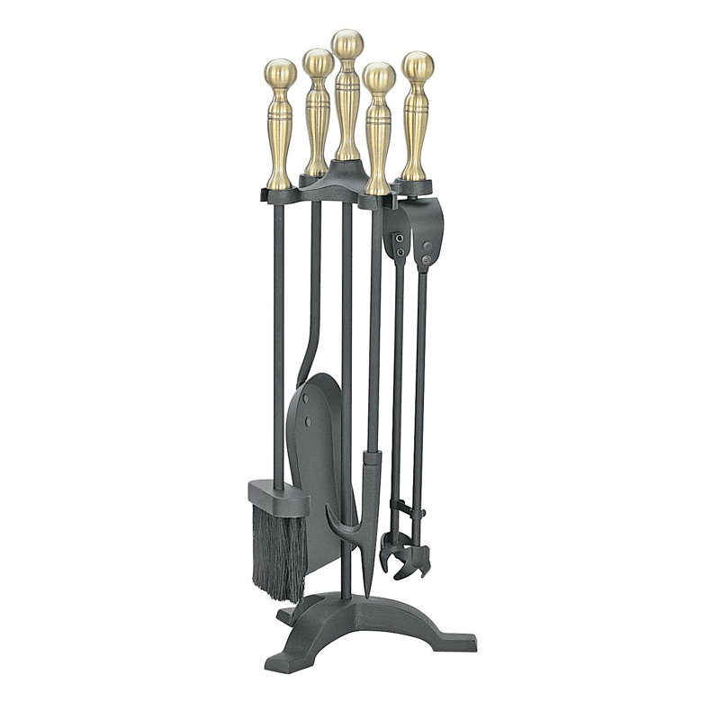 Fireplace Tool Set, Black/Antique
