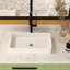 Lavabo de salle de bain vasque rectangulaire en céramique blanche 24 po x 14 po