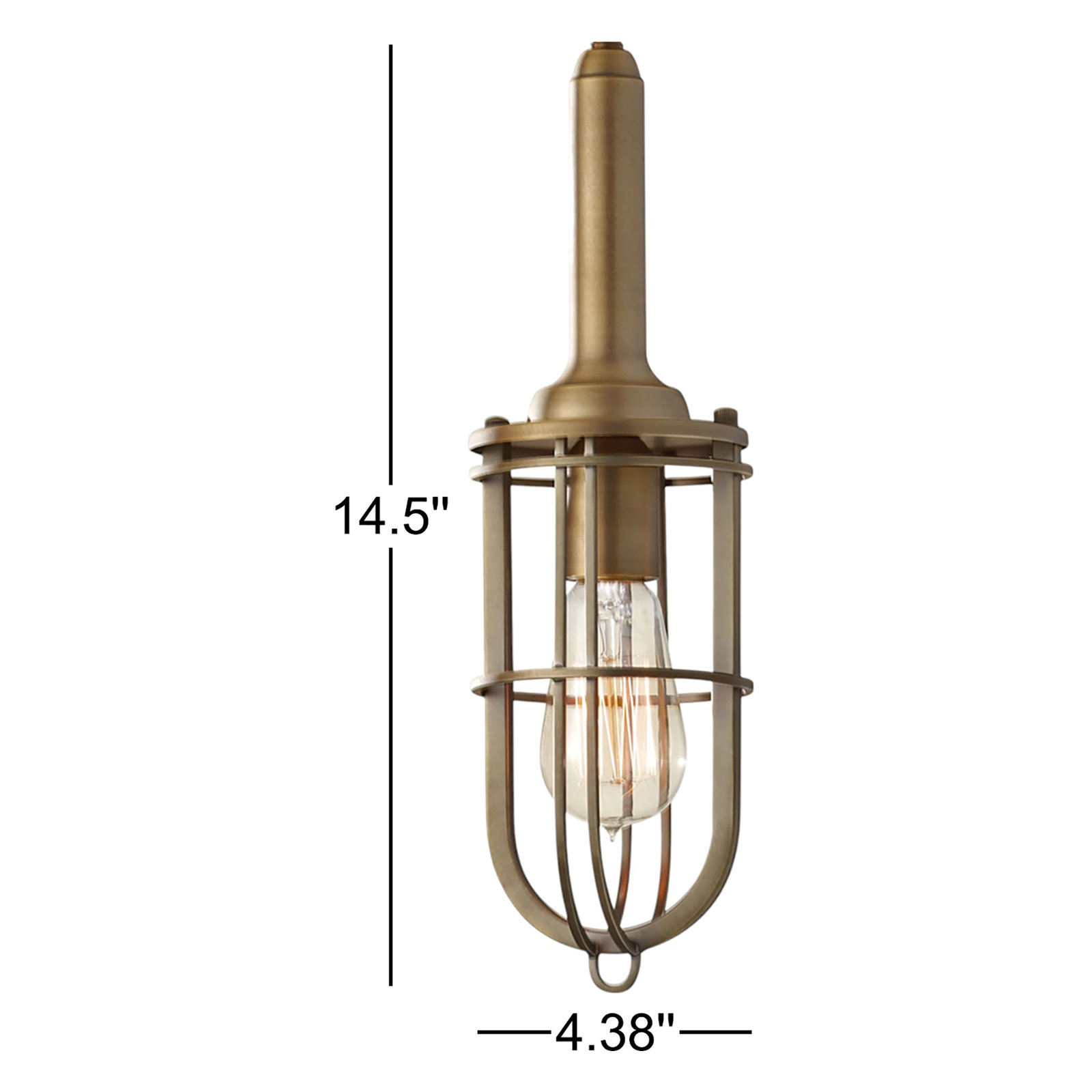 Single Light Dimmable Pendant, Brass