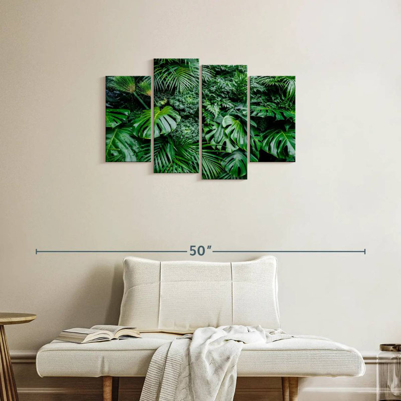 Harnek Monstera Deliciosa Leaves, 22" H x 36" W