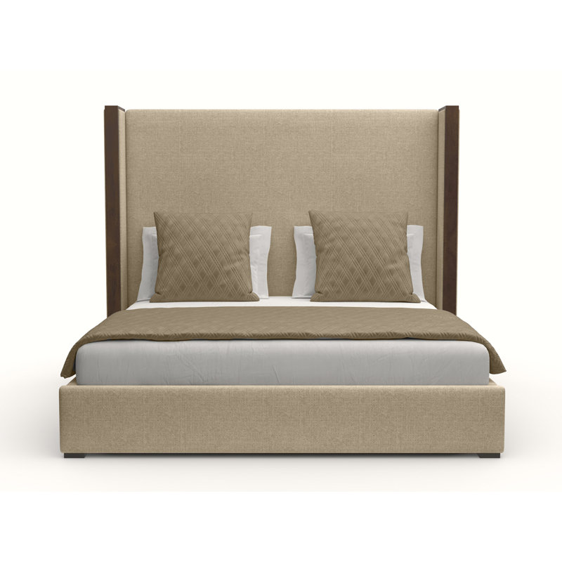 Lit tapissier standard à profil bas Dipson, Très grand, Revolution® graine de lin, Mi-haute