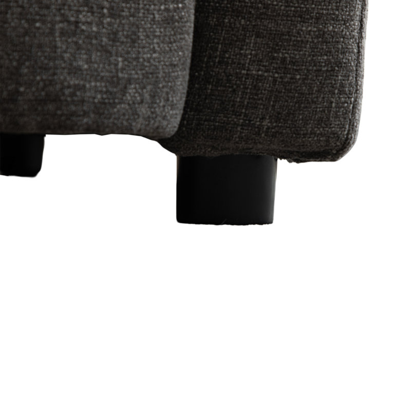Fauteuil d'appoint en chenille surdimensionné, Gris