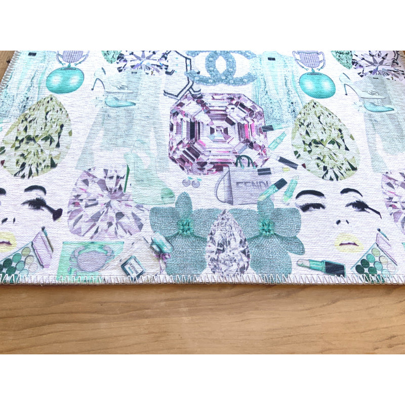 Bougie Women Nuevo Faux Fur Cloud Rectangle Washable Rug, Rectangle 1'8" x 2'6", Tiff