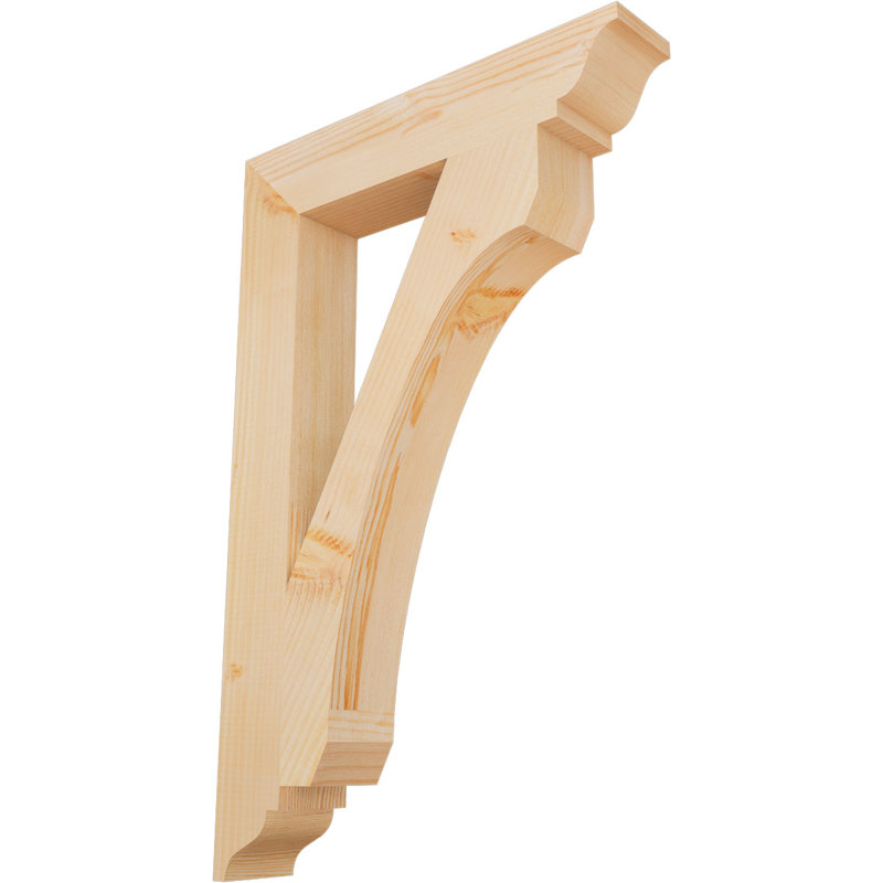 Support en bois rustique traditionnel BKTLEC01, Douglas (lisse), H 34 po x l 3,5 po x P 22 po