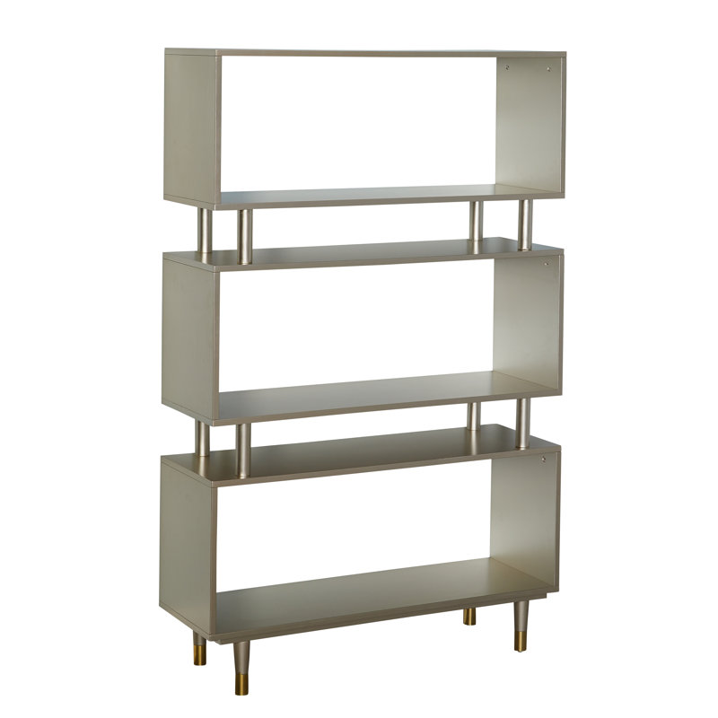 Camylle Standard Bookcase, Champagne/Gold