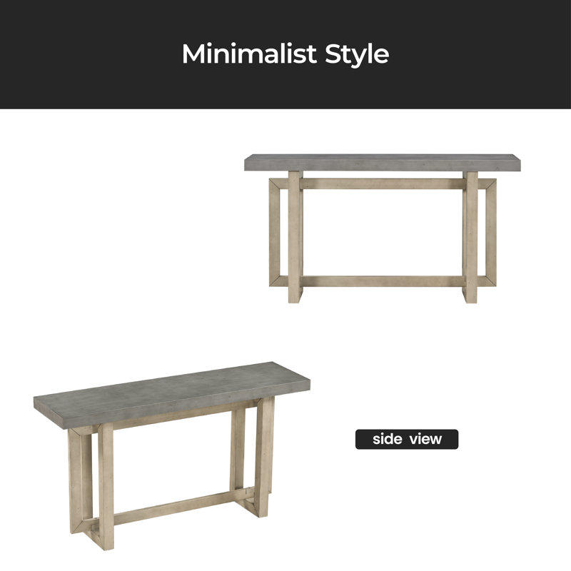 59.1'' Console Table, Gray